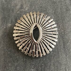 Vintage Trifari Silver Modernist Brooch